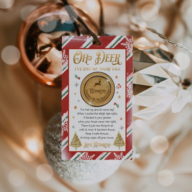 Rudolph's Borttappad Namn jul Kväll Box Filler Presentetikett (Skapare uppladdad)