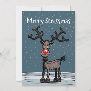 Rudolphs glada stressmass julkort