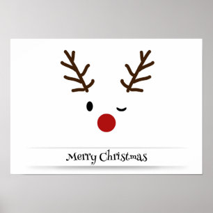 Rudolph's God jul Designer Poster