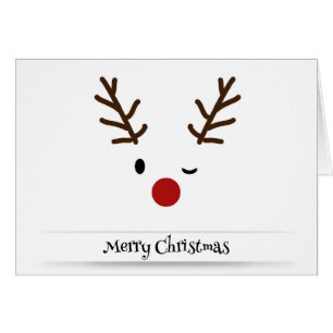 Rudolph's God jul Greeting Cards Hälsningskort