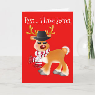 Rudolphs hemlighet dimensionerar: 5" x 7" helgkort