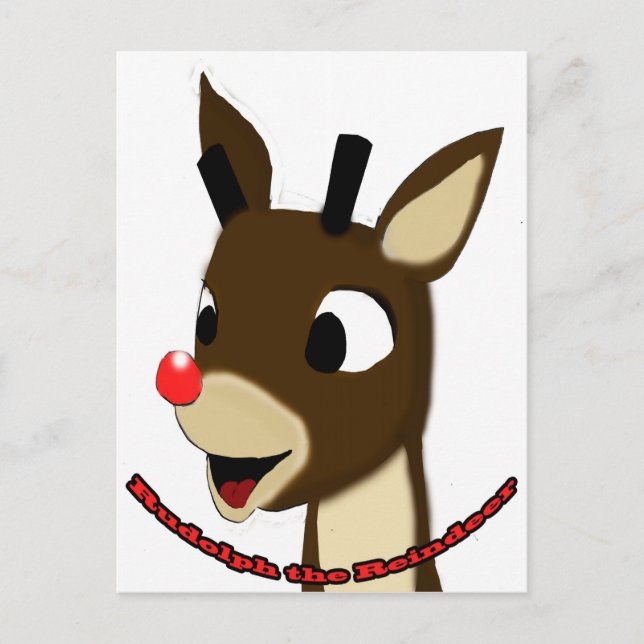 Rudulph the Reindeer Vykort (Framsida)