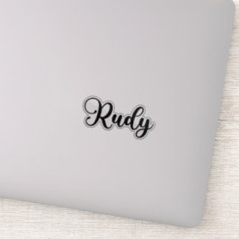 Rudy Namn - Handskriven kalligrafi Klistermärken