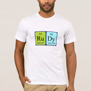 Rudy Periodisk skjorta bord namn T-shirt