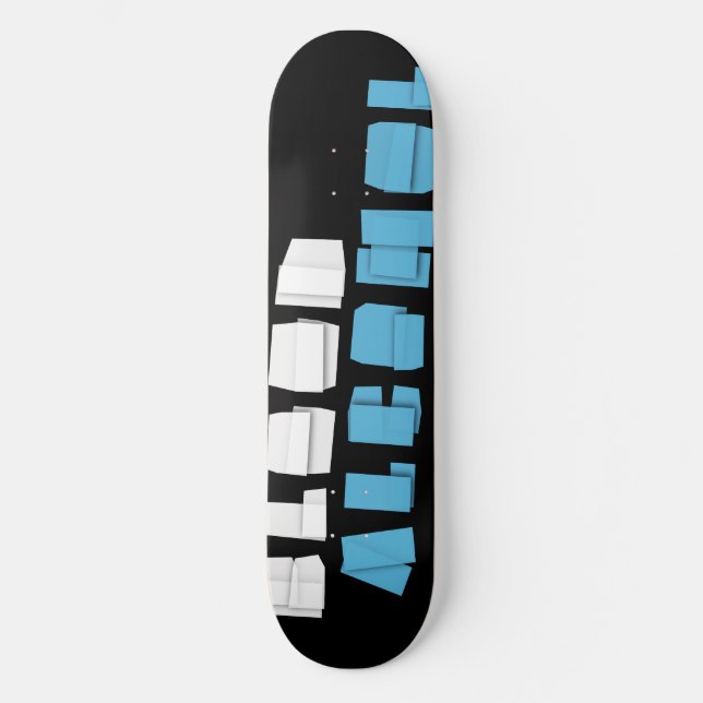 Rudy svart skateboard bräda 21,5 cm (Framsida)