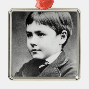 Rudyard Kipling c.1870 Julgransprydnad Metall
