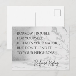 Rudyard Kipling Citat Postkort  Vykort