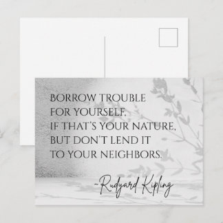 Rudyard Kipling Citat Postkort  Vykort