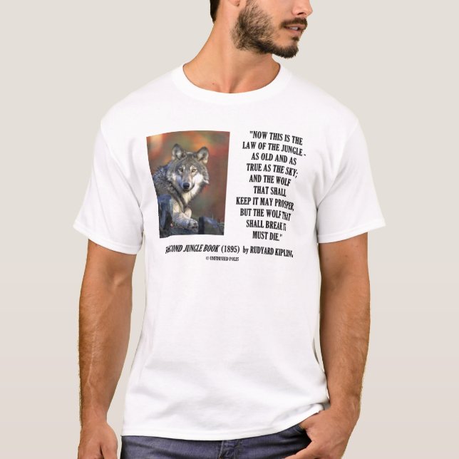 Rudyard Kipling lag av djungeln blomstrar T-shirt (Framsida)
