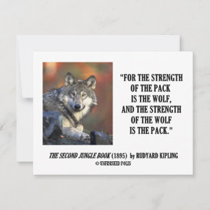Rudyard Kipling Strength of the Pack Varg Quote