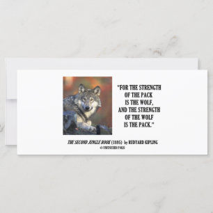 Rudyard Kipling Strength of the Pack Varg Quote