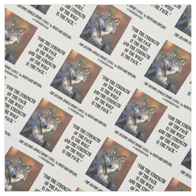 Rudyard Kipling Strength of the Pack Varg Quote Tyg (Provkarta)