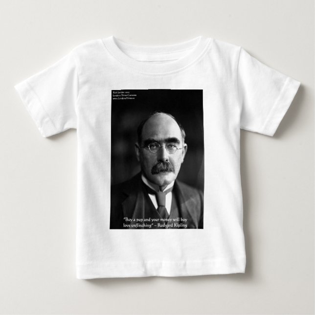Rudyard Kipling "Valp-kärlek" Citat Gåvor T-shirts (Framsida)