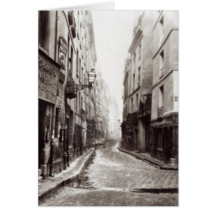 Rue Aumaire, från Rue Volta, Paris, 1858-78 Hälsningskort