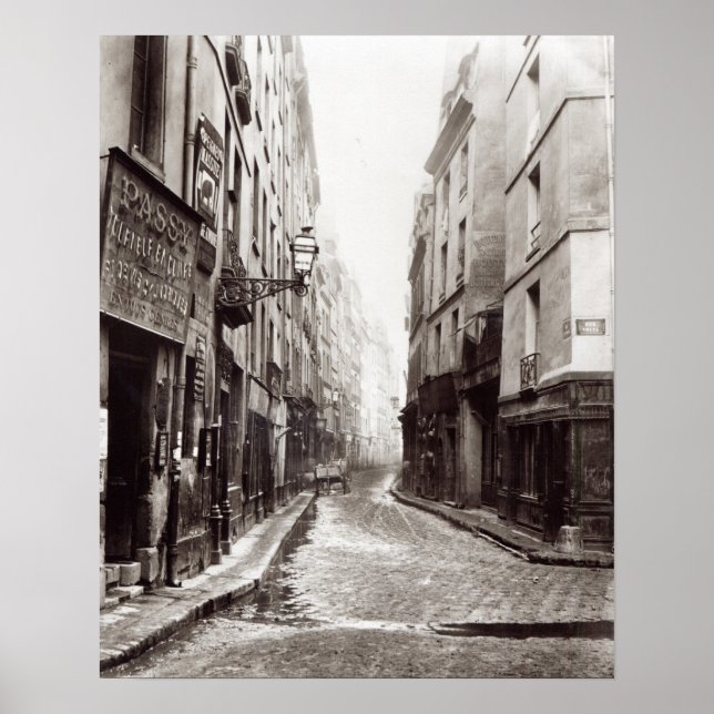 Rue Aumaire, från Rue Volta, Paris, 1858-78 Poster (Framsidan)