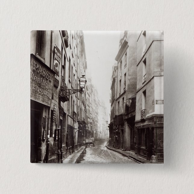 Rue Aumaire, från ruen Volta, Paris, 1858-78 Knapp (Framsida)
