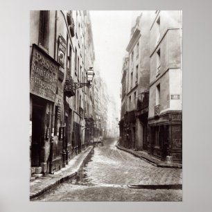 Rue Aumaire, från ruen Volta, Paris, 1858-78 Poster