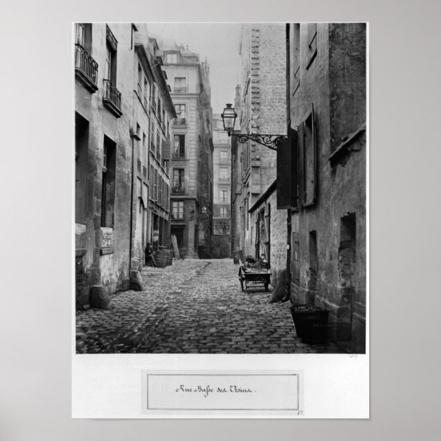 Rue Basse des Ursins, Paris, 1858-78 Poster (Framsidan)