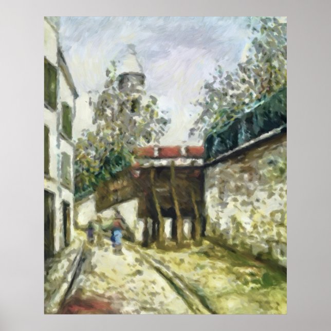 Rue Bonne à Montmartre Poster (Framsidan)