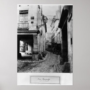 Rue Chanoinesse, från ruedes Chantres, Paris Poster