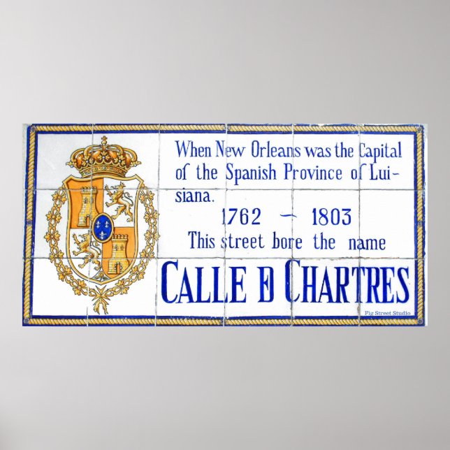 Rue Chartres Tile Mural New Orleans Poster (Framsidan)