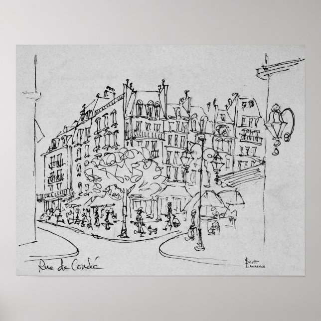 Rue de Conde | Jardin du Luxembourg, Paris Poster (Framsidan)
