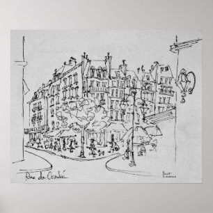 Rue de Conde Jardin du Luxemburg, Paris Poster