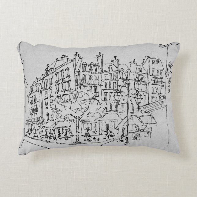 Rue de Conde| Jardin du Luxemburg, Paris Prydnadskudde (Framsidan)