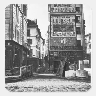Rue de la Colombe, Paris, 1858-78 Fyrkantigt Klistermärke