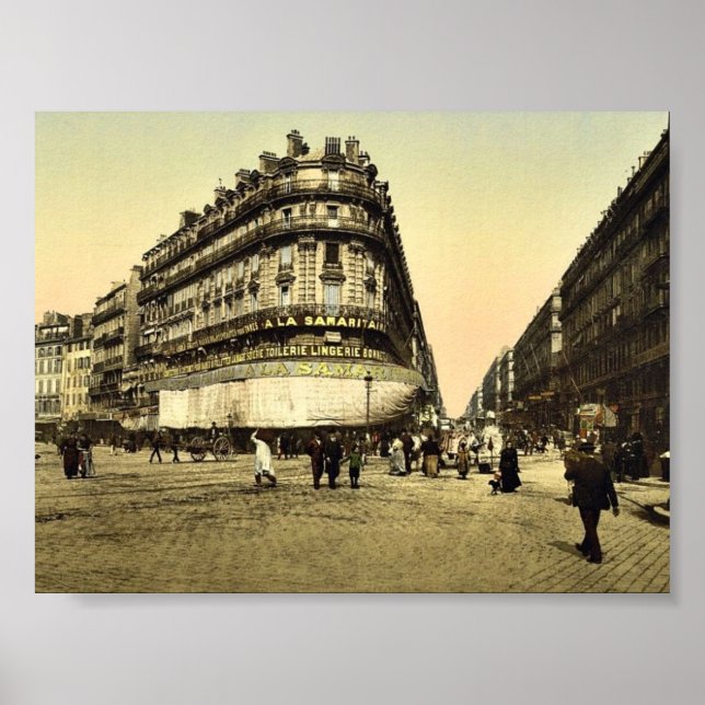Rue de la Republic, Marseilles, Frankrike Classic  Poster (Framsidan)