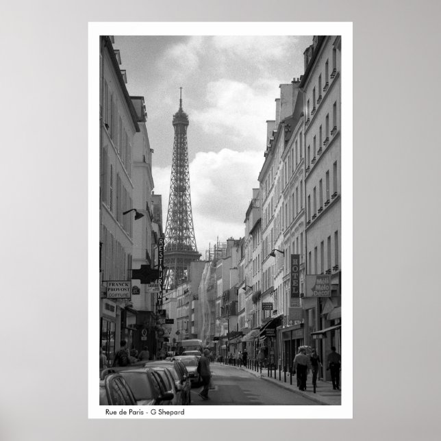 Rue de Paris - G Shepard Poster (Framsidan)