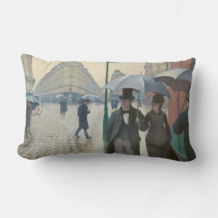 Rue de Paris Temps de Pluie av Gustave Caillebotte Lumbarkudde