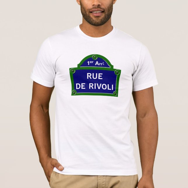 Rue de Rivoli, den Paris gatan undertecknar Tröja (Framsida)