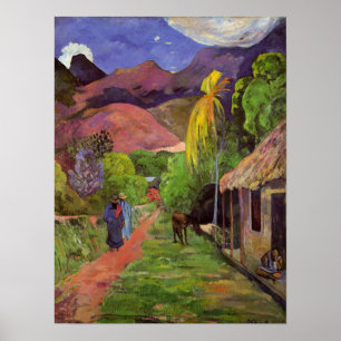 "Rue de Tahiti" - Paul Gauguin Print Poster