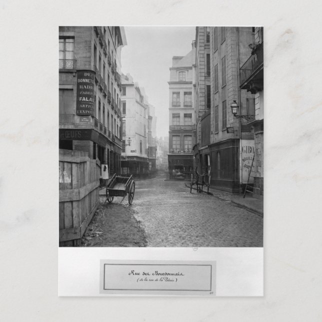 Rue des Bourdonnais Paris 1858-78 Vykort (Framsida)