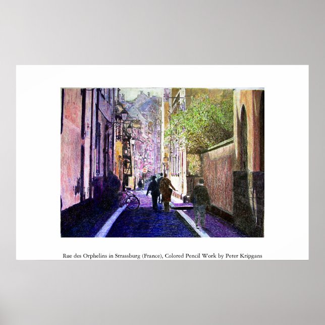 Rue des Orphelins, Strasbourg (Frankrike) Poster (Framsidan)