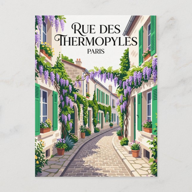 Rue des Thermopyles Frankrike Vykort (Framsida)