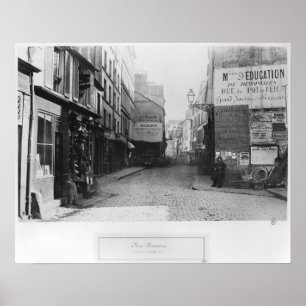 Rue Descartes, från Rue Mouffetard, Paris Poster