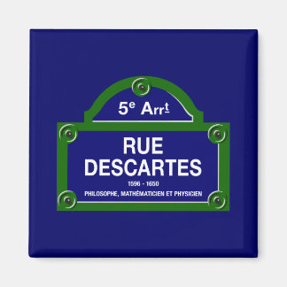 Rue Descartes, Paris Street Sign Magnet