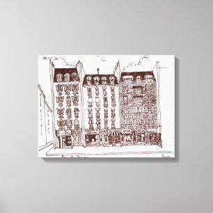 Rue du Dragon, Saint-Germain-des-Pres, Paris Canvastryck