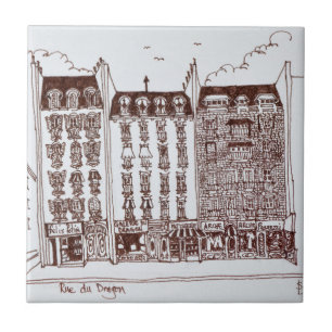 Rue du Dragon, Saint-Germain-des-Pres, Paris Kakelplatta