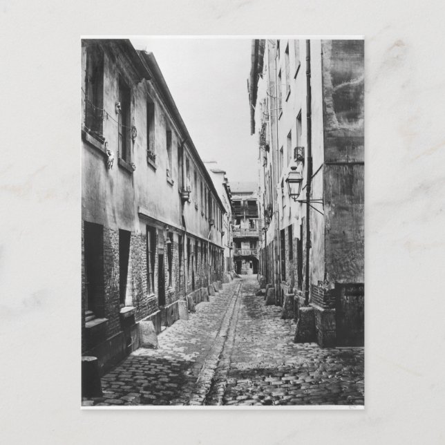 Rue du Fer-a-Moulin, Paris, 1858-78 Vykort (Framsida)