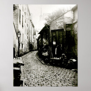 Rue du Jardinet och cul-de-sac Poster