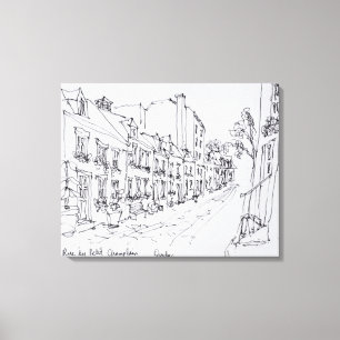 Rue du Petit Champlain, Quebec, Kanada Canvastryck