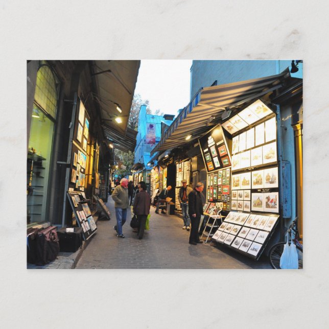 Rue du Teller Art Alley Quebec City Postcard Vykort (Framsida)