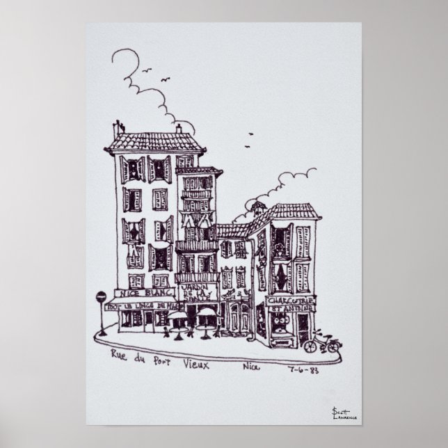 Rue du Vieux-porten i det gamla Nice | Nice, Frank Poster (Framsidan)