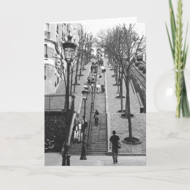 Rue Foyatier, Montmartre, Paris Notecards Kort (Framsida)