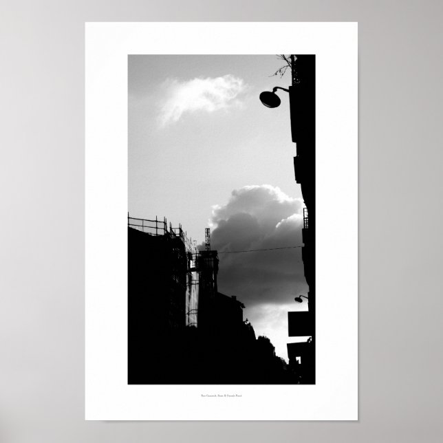 Rue Gassendi Paris Black White Photography Poster1 Poster (Framsidan)