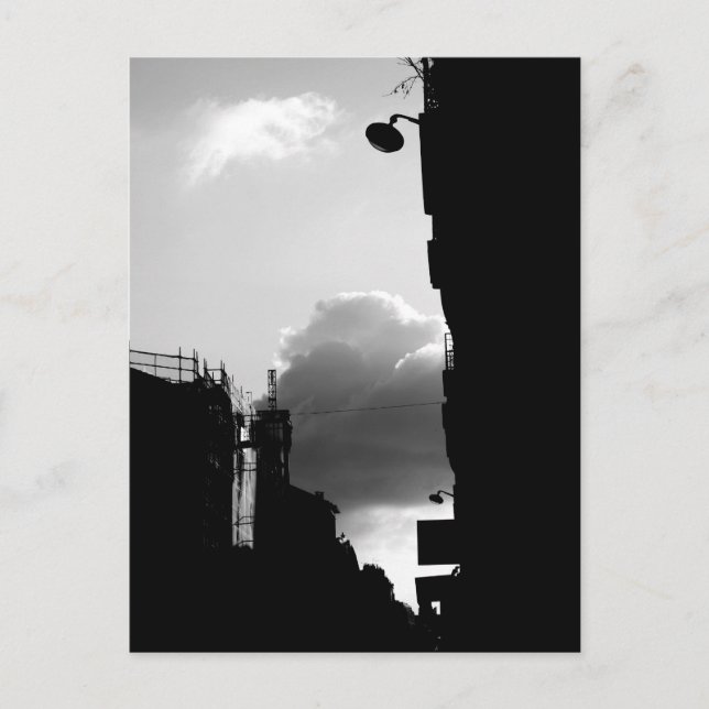 Rue Gassendi Paris Black White Photography Vykort (Framsida)