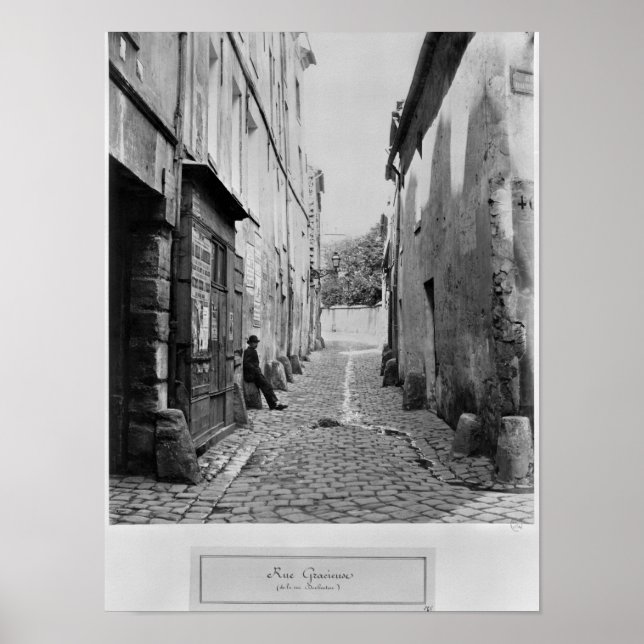 Rue Gracieuse från Rue Daubenton, Paris Poster (Framsidan)